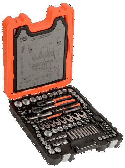  Juego de Bocallaves de 1/4", 3/8" y 1/2", con llaves combinadas 