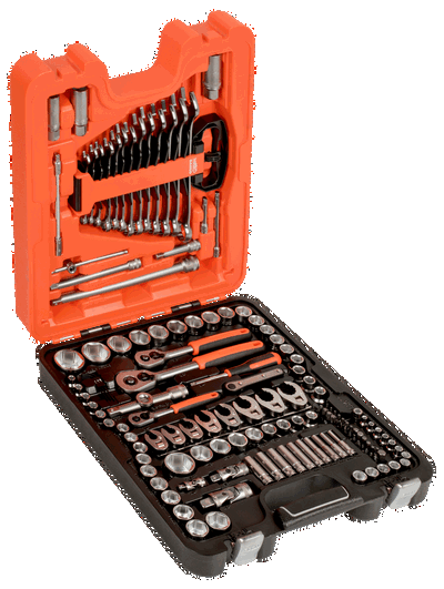  Juego de Bocallaves de 1/4", 3/8" y 1/2", con llaves combinadas 