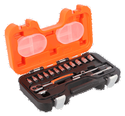  Juego de bocallaves de 1/4", perfil hexagonal métrico y crique S160