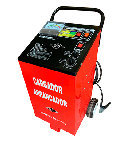 Cargador y Arrancador 100/600 Amp. 12-24 V. con carrito