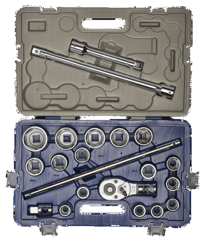Juego de bocallaves hexagonales de 3/4", mm, 21 piezas