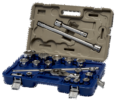 Juego de bocallaves hexagonales de 3/4", mm, 21 piezas