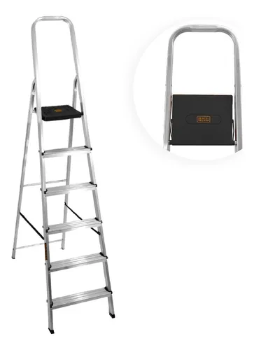 Escalera aluminio  7 Escalones 150 Kgrs