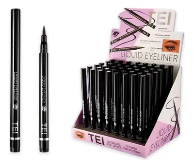 Delineador de Ojos en Fibra -Negro Fino Flexible Waterproof- TEI