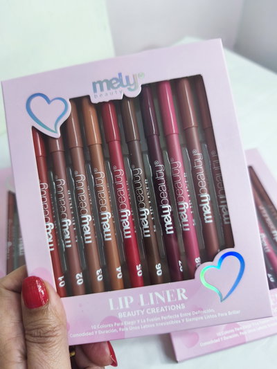 Set de 10 delineadores de labios Mely