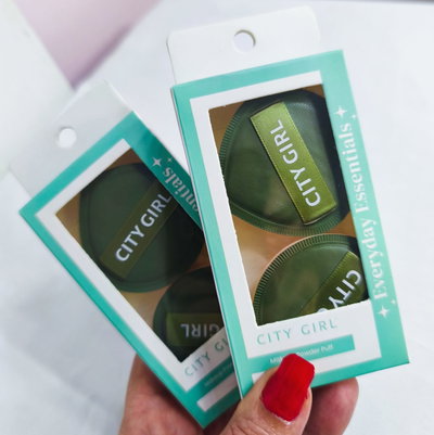 kit de 2 esponjas para maquillaje- CITY GIRL