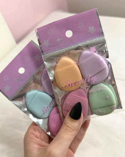 4 Mini Esponja para dedos Corrector/ Base Maquillaje 