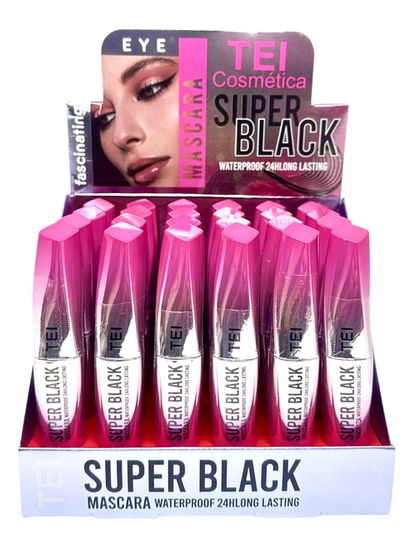 Máscara de pestañas Super Black- Waterproof- TEI