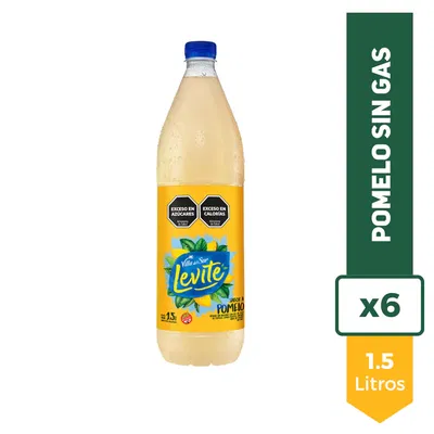 Pack6 Agua Saborizada Levite Pomelo sin gas x 1500 cm3