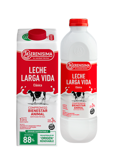 Pack12 Leche La Serenisima x 1 litro Entera