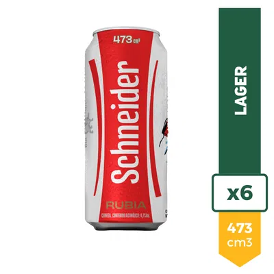 Pack6 Cerveza Schneider Lager 473ml