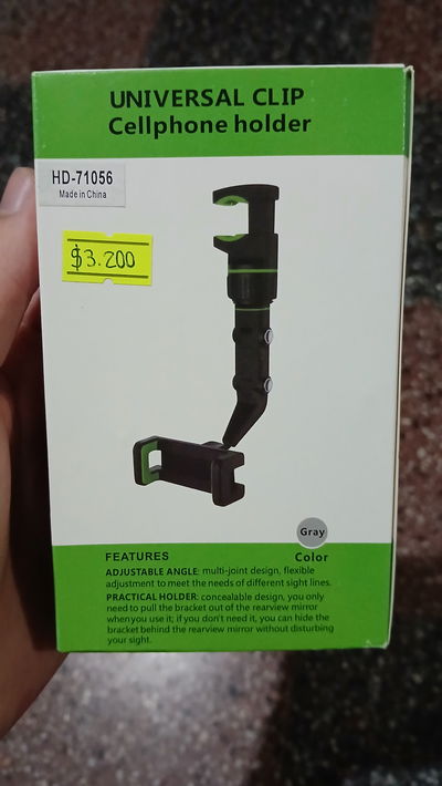 Soporte de celular de espejo retrovisor para auto 