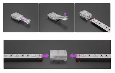Conector para unir tiras led 2835 y Neón