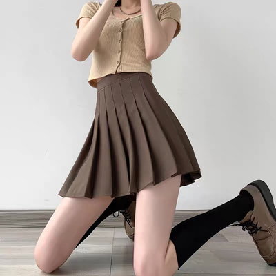 Falda tableada unicolor 