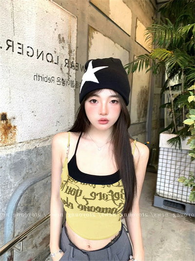 Top falso doble con corpiño y2k 