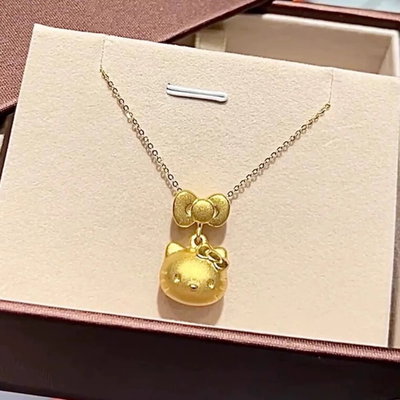 Collar hello kitty falso oro 
