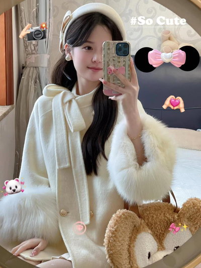 Tapado de lana vintage con peluche 