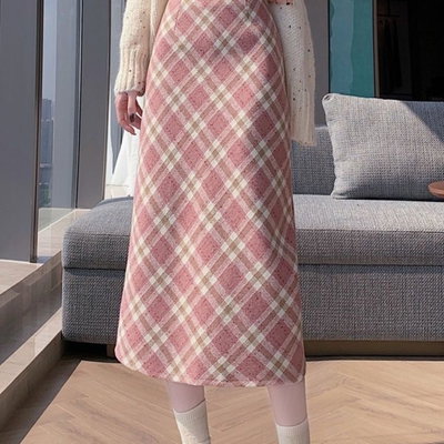 Maxifalda cuadril rosa