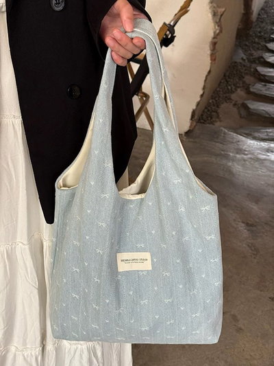 Totte bag lazos y etiqueta