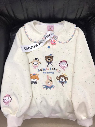 Buzo bordado animal family