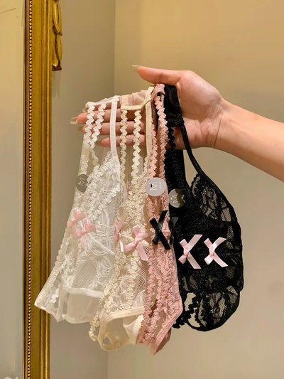 Panty doble moño cruzado 