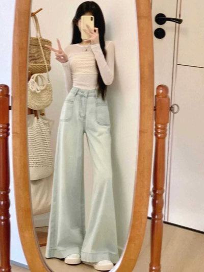 Pantalón alto ancho 