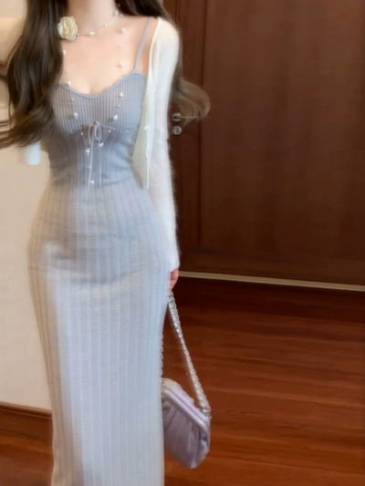 Vestido de punto + Saquito