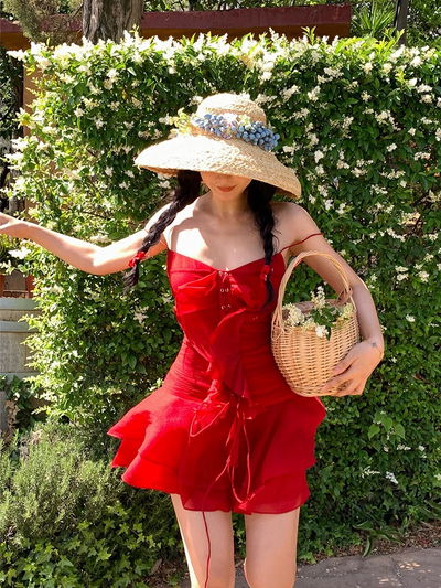 Vestido con volados en V