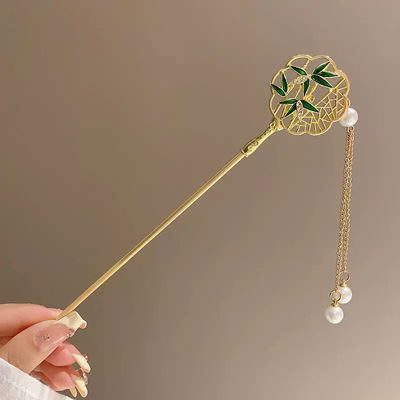 Horquilla redonda con perlas 