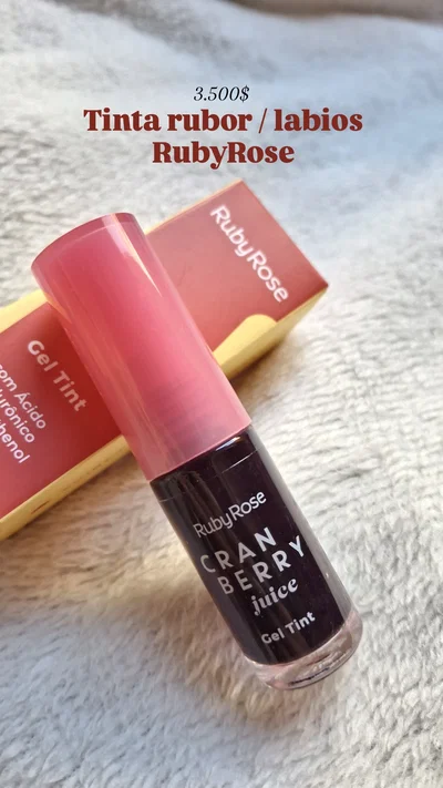 tinta rubor / labial rubyrose cran berry