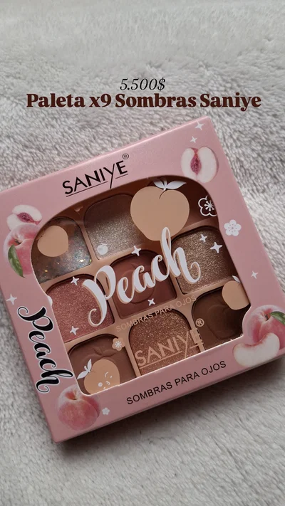Paleta de sombras Peach x9 Saniye