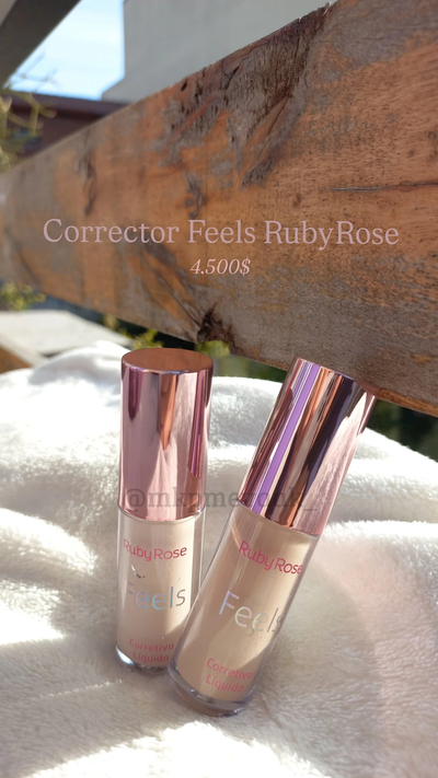 Corrector liquido feels rubyrose alta cobertura