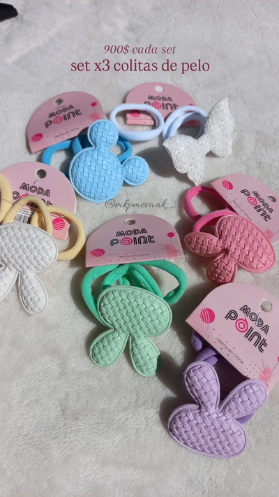 Colita de pelo set x3 oferta