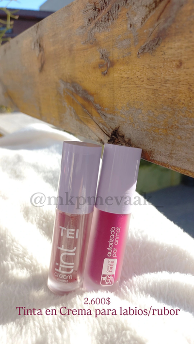 tinta en crema para labios/rubor