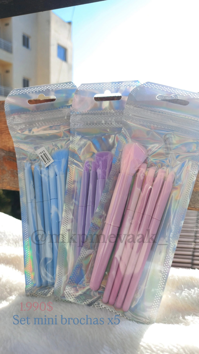set mini brochas x5