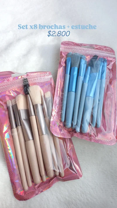 Set x8 brochas + estuche