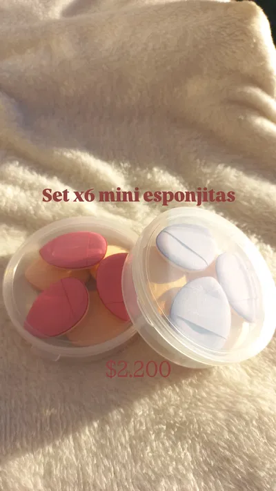 Set x6 mini esponjitas 