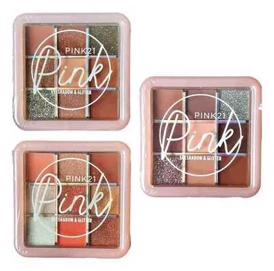 PALETA DE SOMBRAS Y GLITTER PINK 21