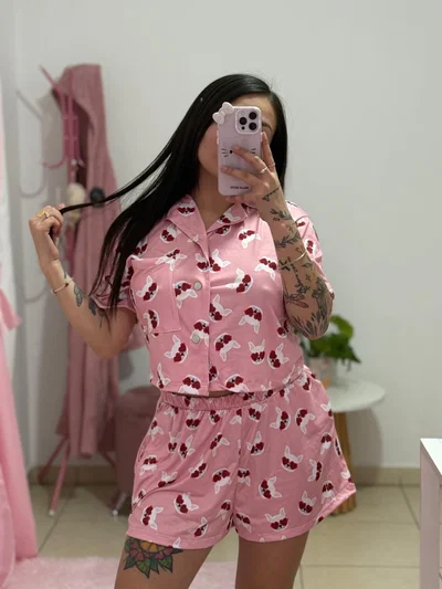 Pijama camisero perritos 