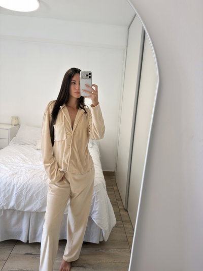 Camisero plush beige