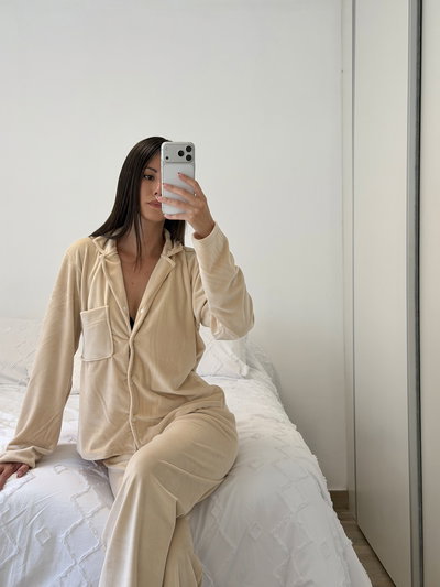 Camisero plush beige