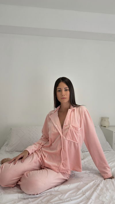 Camisero plush rosa