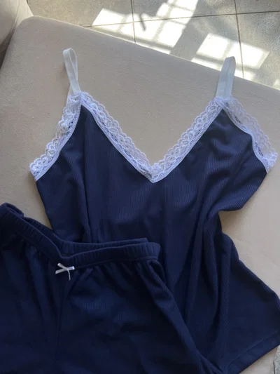 Pijama morley azul marino