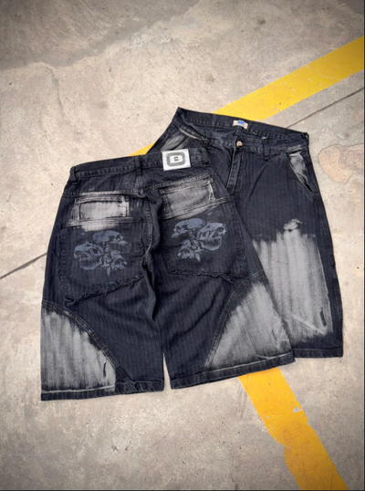 Bermuda Baggy RETRO SKULL BLACK