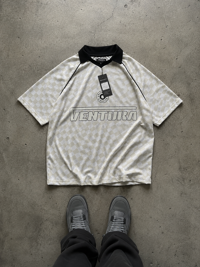 Remera Oversize Cuello Polo Ventura Blanca
