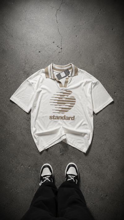 Remera Cuello Polo Standard Blanca