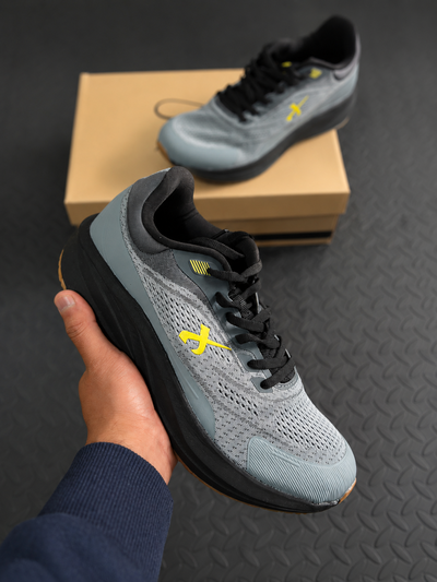 Zapatillas Jaguar Running Gris y Negro