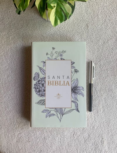 Biblia Reina Valera 1960 letra grande flexible blanca canto blanco