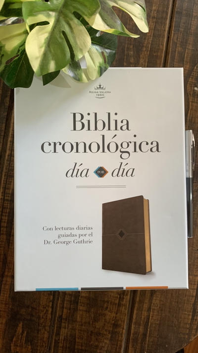 Biblia cronológica día por día simil piel