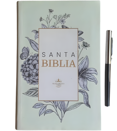 Biblia Reina Valera 1960 letra grande flexible blanca canto blanco